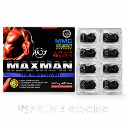 Возбуждающий препарат для мужчин MAX MAN №1 (40 таб.) от sex shop primegoods