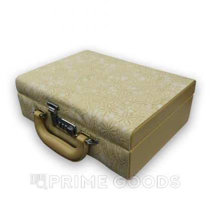 Чемодан-органайзер с кодовым замком (кожзам) бежевый от sex shop primegoods фото 3