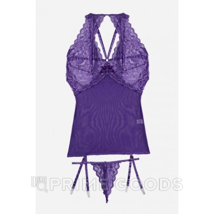 Фиолетовый пеньюар с пажиками, размер М от sex shop primegoods фото 2