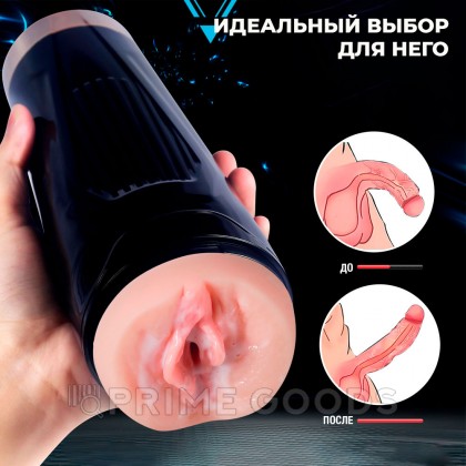 Реалистичный мастурбатор  с вибрацией Davina от sex shop primegoods фото 7