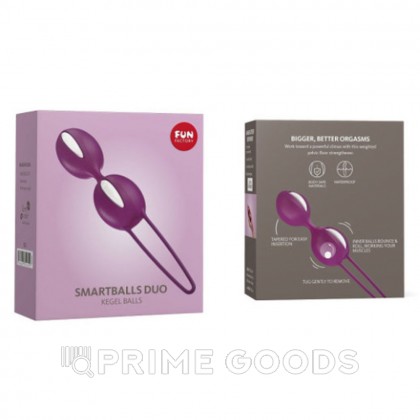 Вагинальные шарики Fun factory SMARTBALLS DUO, пурпурно-белые от sex shop primegoods фото 4