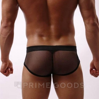 Плавки мужские черные в сетку (размер M) от sex shop primegoods фото 2