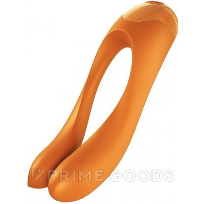 Мини вибратор на палец Satisfyer Candy Cane оранжевый от sex shop primegoods фото 2