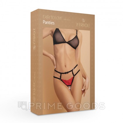 Интригующие красные трусики с доступом и лентами Easy to Love (размер S/M, 42-44) от sex shop primegoods фото 4