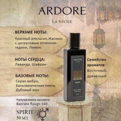 Парфюмерная вода Ardore SPIRIT унисекс 50 мл. от sex shop primegoods фото 5