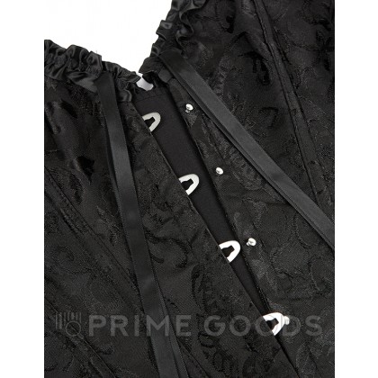 Черный корсет с цветочным принтом (L) от sex shop primegoods фото 9
