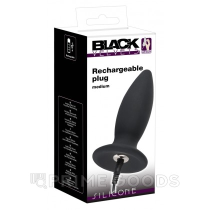 Black Velvets Анальная вибровтулка, M черная от sex shop primegoods фото 5