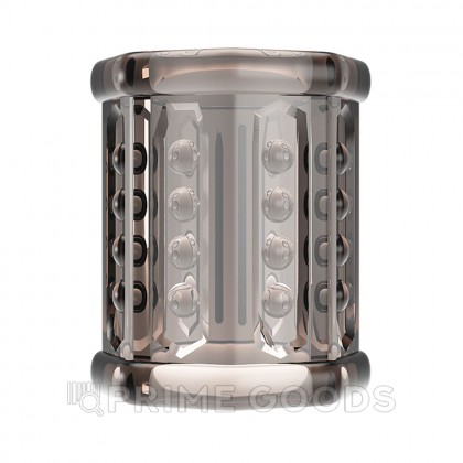 Насадка на пенис с ребристой поверхностью Pretty love серая от sex shop primegoods