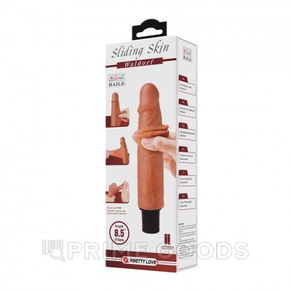 Реалистичный вибратор Waldorf Sliding skin (21,5*4 см) от sex shop primegoods фото 9