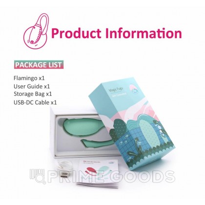 Виброяйцо Magic Motion Fugu зеленое от sex shop primegoods фото 2