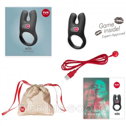 Эрекционное кольцо с вибрацией Nōs от Fun Factory (черное) от sex shop primegoods фото 2