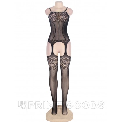 Эротический комбинезон с чулками Foxy Black (XS-M) от sex shop primegoods фото 3