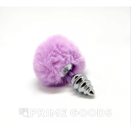 Металлическая анальная пробка с лиловым хвостиком Twist от Alive (7*2,8 см.) от sex shop primegoods фото 5