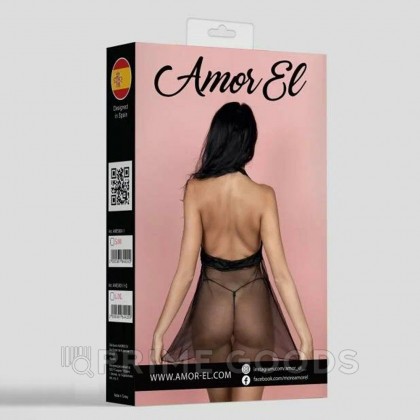 Эротическое платье Castalia от Amor El, S/M черное от sex shop primegoods фото 4