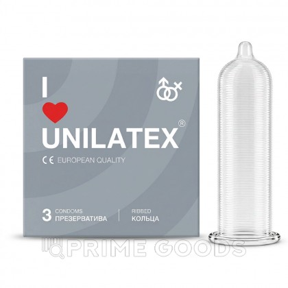 Презервативы Unilatex Ribbed/ребристые, 3 шт. от sex shop primegoods