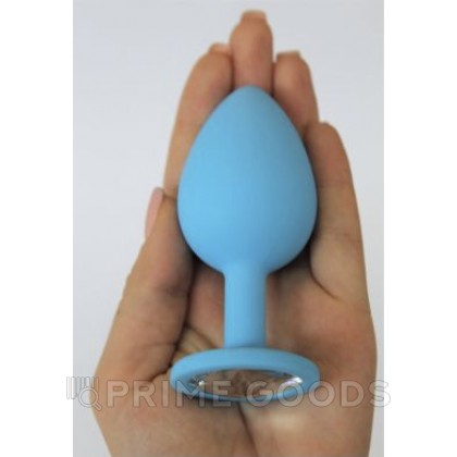 Анальная втулка (синяя) силикон, (L95-D 40 мм) от sex shop primegoods фото 5