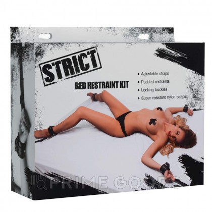 Комплект бондажных ремней с наручниками для кровати Strict Deluxe Bed Restraint Kit от sex shop primegoods фото 6