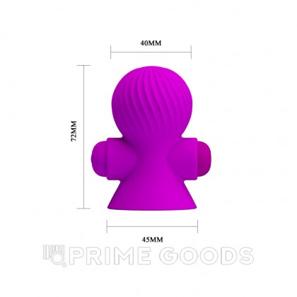 Стимулятор сосков с вибрацией (2 шт.) фиолетовый от sex shop primegoods фото 7