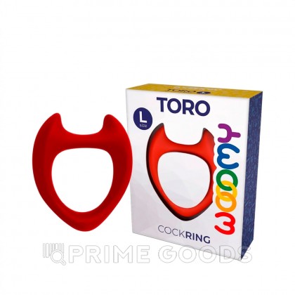 Эрекционное кольцо Toro от Wooomy, красный, L от sex shop primegoods фото 6