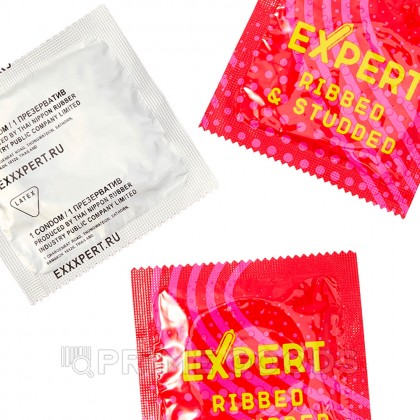 Презервативы EXPERT Ribbed&Studded, ребристо-точечные, 3 шт от sex shop primegoods фото 4