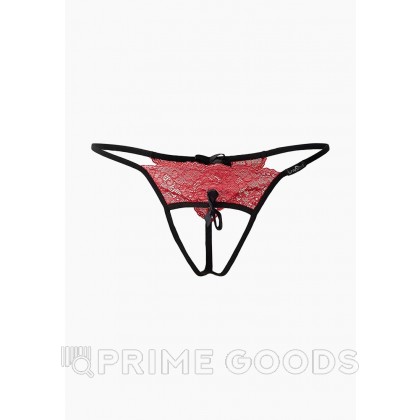 Фривольные трусики с доступом и красным кружевом (Easy to love) (XS/S (40-42)) от sex shop primegoods фото 5