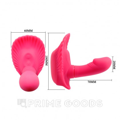 Клиторальный стимулятор с вагинальным плагом, 10 функций от sex shop primegoods фото 3