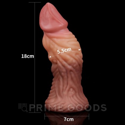 Фаллоимитатор Platinum с двойным покрытием Lovetoy (18*7) телесный от sex shop primegoods фото 3