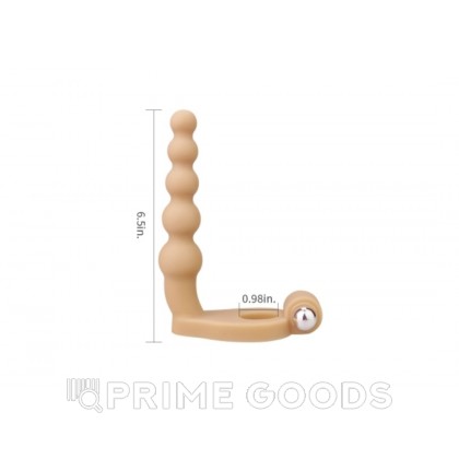 Насадка-фаллоимитатор с кольцом и вибрацией Ultra Soft Bead (16,51 см) от sex shop primegoods фото 4