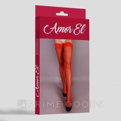 Чулки в мелкую сетку Rosa roja S/L красные от sex shop primegoods фото 3