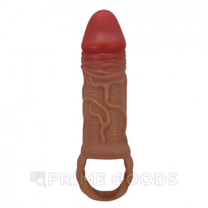 Насадка-удлинитель с кольцом для мошонки  «Peirre» телесная от sex shop primegoods фото 8