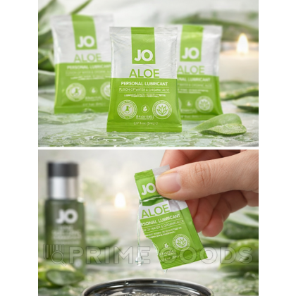 Гель на водной основе с алоэ и гиалуроновой кислотой JO ALOE, 5 мл от sex shop primegoods фото 2