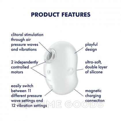 Стимулятор клитора Satisfyer Cutie Ghost белый от sex shop primegoods фото 3
