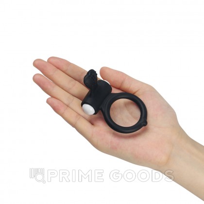Черное виброкольцо для пениса от sex shop primegoods фото 3