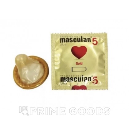 Презервативы Masculan, 5 ultra, золотые, 19 см, 5,3 см, 10 шт. от sex shop primegoods фото 3