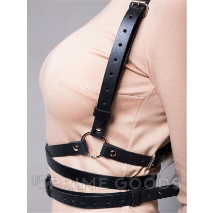 Классическая тонкая портупея из натуральной кожи (размер талии 65см) от sex shop primegoods фото 6