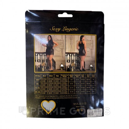 Кожаное платье Ohyeah с сетчатыми вставками, 3XL-4XL от sex shop primegoods фото 3