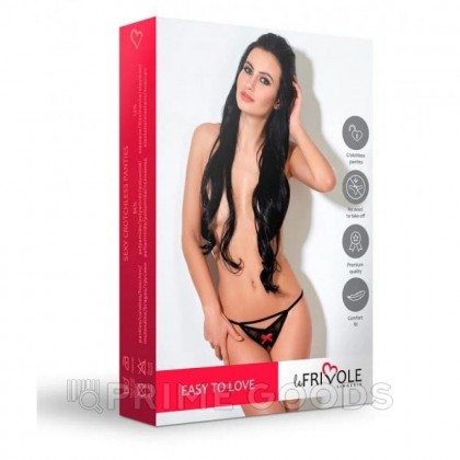 Трусики с доступом и красными бантиками Le Frivole Easy to love (XS/S, 40-42) от sex shop primegoods фото 2