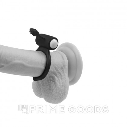 Черное виброкольцо для пениса от sex shop primegoods фото 8