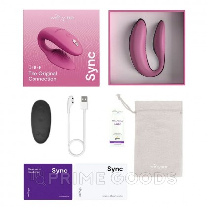 Вибратор для пар We-Vibe Sync 2 розовый (в комплекте батарейка для пульта) от sex shop primegoods фото 8