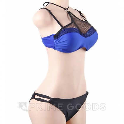 Купальник с завязками на шее Mesh Blue (XL) от sex shop primegoods фото 2