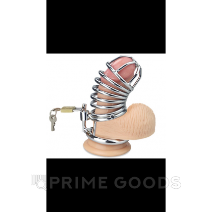 Мужской пояс верности металлический (8,2*3,8 см) от sex shop primegoods фото 3