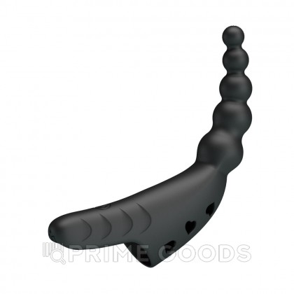 Вибратор на палец «Jordin» с шариками черный от sex shop primegoods фото 2