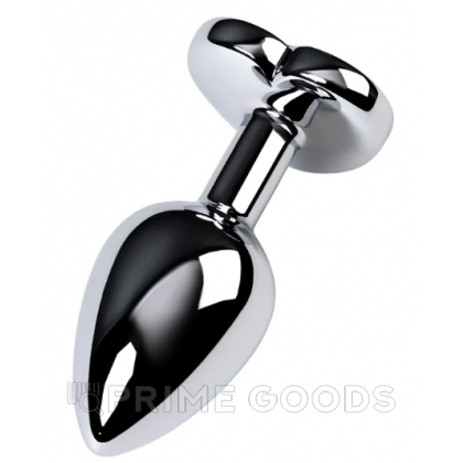 Металлический анальный плаг с кристаллом, фиолетовый от sex shop primegoods фото 4