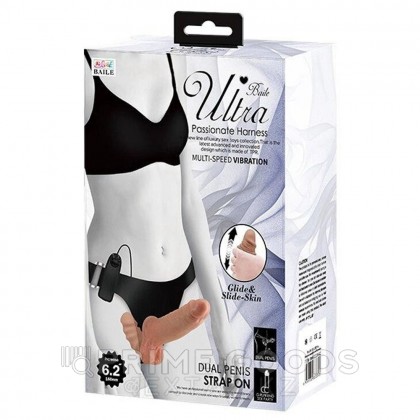 Двойной страпон с вибрацией и пультом управления Passionate harness от sex shop primegoods фото 2