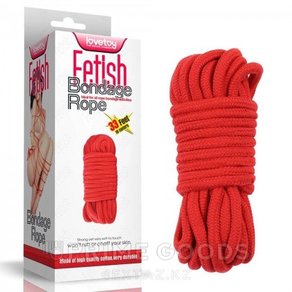 Верёвка для бондажа (10 м. красная) от sex shop primegoods фото 2