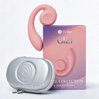 Двойной стимулятор точки G SVibe Snail GIZI персиково-розовый от sex shop primegoods
