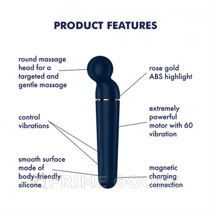 Универсальный вибромассажер Satisfyer Planet Wand-er синий от sex shop primegoods фото 3