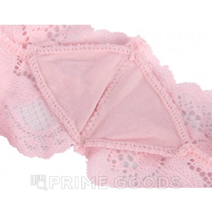 Трусики-шортики кружевные розовые (XL-2XL) от sex shop primegoods фото 8