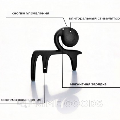 Эрекционное кольцо со стимуляцией для пар SVibe Snail JOVI Arc, черное от sex shop primegoods фото 7