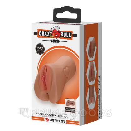 Реалистичный мастурбатор в виде вагины Elena, темный от sex shop primegoods фото 8